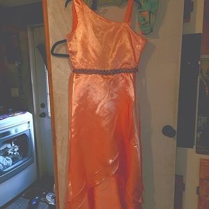 Girls Rare Editions orange dress size 14